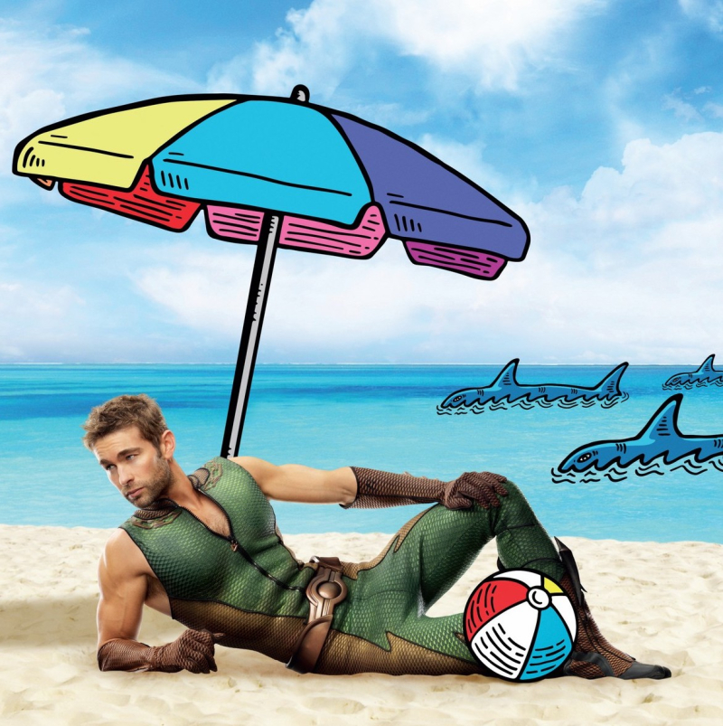 The Deep chilling on the beach.